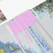 不锈钢钻石画尺轻便小钻石艺术尺钻石网格点钻对齐艺术工具DIY 5D钻石粘贴绘图工具配件 - 彩色 - 查看 5