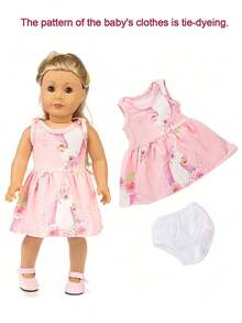 16-Inch Baby Doll Clothes, Creative DIY Cute Children Doll Clothes, Doll Clothes For Summer, Doll Playset Toy (Doll Not Included)