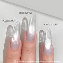 XEIJAYI 1pc  White Plain Water Cat's Eye Magnetic Gel Nail Polish - Ultra Shine, Quick-Dry, Soak-Off UV/LED Varnish For Stunning Manicures - 白色 - 查看 5