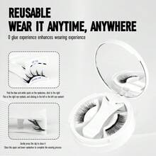 C&Litangel - Magnetic False Eyelashes, Easy To Put On In 3 Seconds, Natural And Light False Eyelashes 3D Magnetic False Eyelashes Set, Reusable, No Glue Required, Waterproof And Natural Effect, Double-Layer Design, Easy To Wear Eye Makeup, 4/8 Pieces Optional, First Choice For Beginners, Suitable For Easter, Travel Parties And Festivals - màu đen - Xem 2