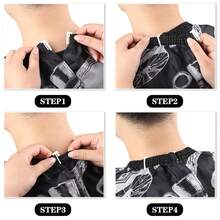 1PC Haircut Tool Pattern Capes Cutting Waterproof Non Sticky Hair Cloth Hairdressing Haircut Capeswith See-Through Window Cape - Multicolor - View 4