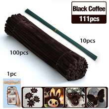 30厘米绿色花茎铁丝+视频教程，60色雪尼尔绒条，适合万圣节、返校季，30厘米彩色绒条手工材料，雪尼尔绒条，毛绒金属丝扎带，价格实惠，品质优良 - 彩色 - 查看 50