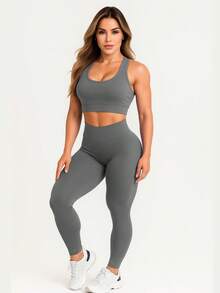 Women Sports Sets - Grey - View 4