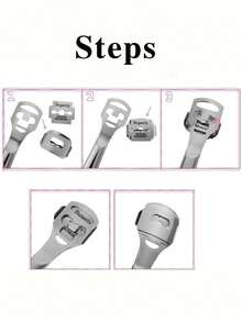 1 Set Foot Rasp, Removes Calluses, Heel Cracks, Corns, Stainless Steel File, Wooden Handle, 10 Blades, Pedicure Tool Kit - Multicolor - View 5