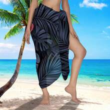 1Pc Bohemian Style Hawaiian Tropical Floral Print Beach Towel ,Lightweight  Multi-Way Beach Wrap, Sarong Cover-Up & Skirt For Women, Poolside & Travel Essential, Versatile Beachwear, Beach Accessories - Kiểu 1 - Xem 6