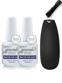 15毫升哑光凝胶指甲油封层，免擦拭封层，可卸除哑光效果，持久耐用，适合居家美甲和美甲沙龙DIY美甲 - 無色 - 查看 10