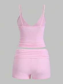 2 piezas Conjunto deportivo de mujer elegante, sexy y cómodo, adecuado para la playa, vacaciones, graduación, aeropuerto, vuelta al colegio, Halloween, versátil