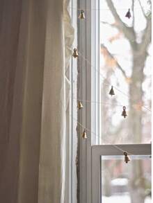 1 قطعة من أكاليل الجرس الصغيرة، زينة معلقة على الحائط، ديكور معلق للكريسماس، ديكور غرفة ، ديكور المنزل، ديكور غرفة النوم، ديكور النافذة، ديكورات الشتاء والكريسماس