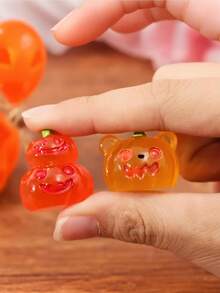 50/30/20/10/5/1 pieza Figura miniatura luminosa de paisaje micro de resina, adorno de jardín de hadas miniatura, decoración de calabaza y fantasma, decoración DIY para el hogar, artesanía de escritorio, escultura