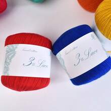 4 Pezzi/Confezione 50g N.3 Filo di Pizzo Multicolore, Lucido, Utilizzabile per Maglioni Lavorati a Mano, Sciarpe e Altri Articoli Decorativi