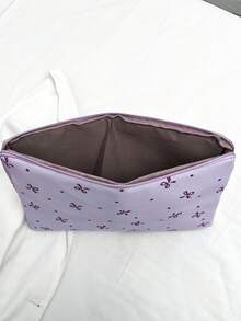 多尺寸简约奢华星形图案笔记本和平板电脑收纳袋蝴蝶结笔记本电脑包女士 电脑包 大学必备 返校笔记本电脑包 - 紫色 - 查看 9