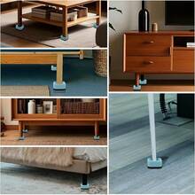 4 Pack Furniture Risers, Adjustable Bed Risers Heavy Duty Stackable Bed Raisers Table Desk Couch Chair Sofa Cabinet Bed Lift Height 1 (4, Black-2)