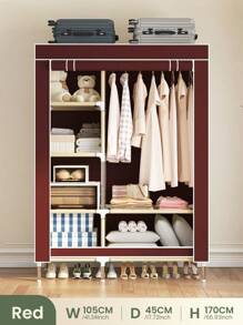 This Wardrobe Is 41.34 Inches Long, Approximately 105 Cm. It Can Be Quickly Assembled Without Tools, Usually With Detailed Instructions. Disassembly Is Also Very Easy, Making It Convenient To Move And Store. The Fabric Part Can Be Cleaned Regularly To Keep It Tidy.