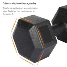 Kit de Dos Pesas y Mancuernas Juego de Dos Mancuernas Hexagonales Pesas de Ejercicio pesa Gimnasio en Casa para Gimnasio Fitness Negra