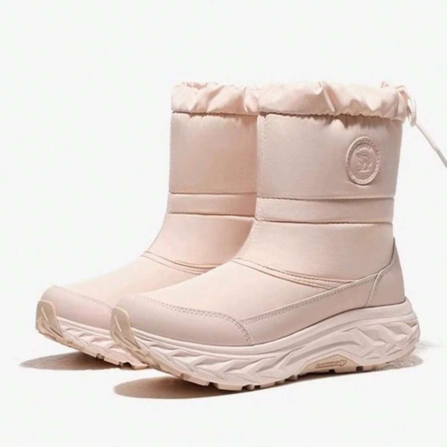 CAMEL CROWN Botas para exteriores resistentes al frío con forro de felpa, botas de nieve de invierno con felpa, impermeables y antideslizantes