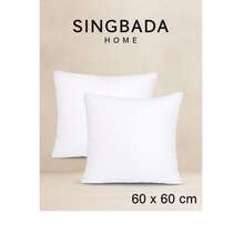 70% Cotton Cushion – 60x60 Cm – 400g – Natural Cotton Filling – Soft & Breathable – 2 PCS – MADE IN TURKEY - White - View 4