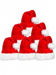 1 Stück Weihnachtsmütze, Weihnachtsmannmütze, Weihnachtsferien Mütze für Erwachsene, unisex Samt Komfort Weihnachtsmützen extra dick klassisches Fell für Weihnachten Neujahr Festliche Feier Zubehör Weihnachtsdekoration Winterraumdekoration Weihnachtsdekoration Zuhause Weihnachtsgeschenke Weihnachtsdekoration