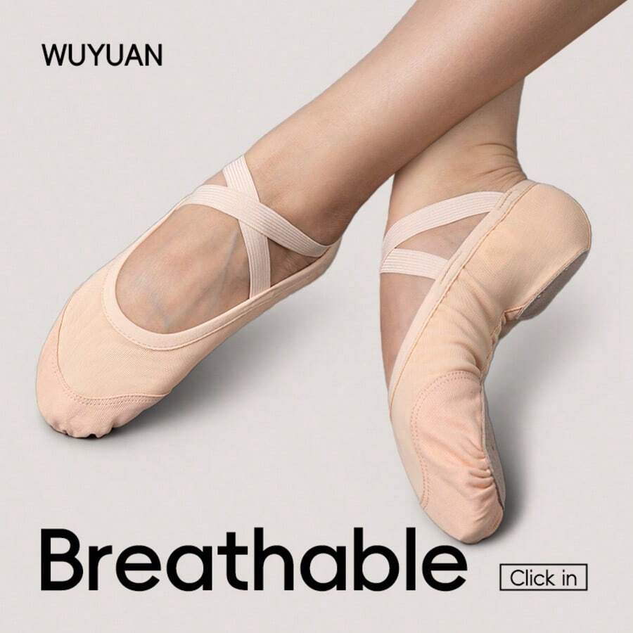 Wuyuan Ballerine in rete elastica traspirante - ariose e morbide per balletto, yoga, danza contemporanea - uomo e donna