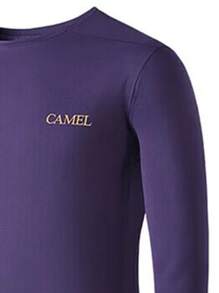 CAMEL CROWN Men's Quick-Drying T-Shirt Long Sleeve Autumn And Winter Lightweight Running Sports Fitness Long Sleeve - Mulberry Purple Red - View 2