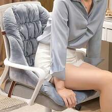 Cuscino ergonomico per sedia da ufficio con schienale integrato - Cuscino per seduta spesso e lavabile in poliestere per comfort e supporto, perfetto per casa o sala da pranzo, per l'inverno, cuscino per sedile auto - Bordò - Visualizzare 5