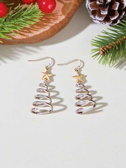 Christmas Earrings For Women Dangle Winter Fall Wood Earrings For Women Christmas Jewelry For Women Dangle Earrings Christmas
