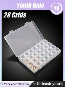 Detachable Jewelry Storage Box, 4/28/56 Slots With Lid, Small Items Organizer Box, Foldable Closure, Suitable For Diamond Painting, Tools And Nail Supplies, Transparent Jewelry Display Box, Detachable Multi-Function Jewelry Organizer Box, Suitable For Rings, Earrings, Nails, Anti-Oxidation Gift For Mom, Gift For Women And Girls, Christmas Gift, Thanksgiving Gift, New Year Gift, Jewellery Box, Pouch, Makeup Brush Holder, Brush Holder, Perfume Organiser, Pouch Bag, Gifts Christmas Gifts, Gift Ideas For Women - Clear - View 10