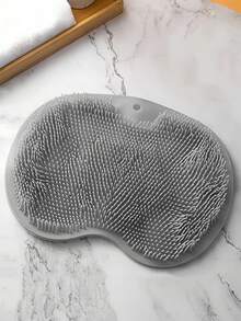 1 件装硅胶懒人背部抓挠器、吸盘浴室壁挂式背部抓挠器、足部抓挠垫 - 灰色 - 查看 3