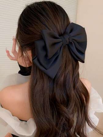 1pc Celebrity-Inspired Princess Style Oversized Bowknot Hair Clip, Claw Clips, Hair Claws, Clips For Hair, Hair Slide, Hair Barrettes, Fall, Winter Outfit For Women, Bows, Cute