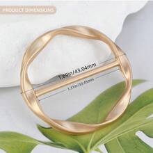 T-Shirt Tie Clips For Women Girls Twist Tee Knot Ring Silk Scarf Ring Clip Waist Clothes Corner Knotted Button Fashion Metal Circle Buckle Fashion Alloy Clothing Ring Wrap Holder Round Scarves Clasp - 預設 - 查看 4