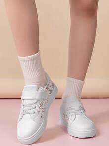1 Pair Cute Floral Patchwork Casual Fashion Children Outdoor Sports Shoes - White - View 5