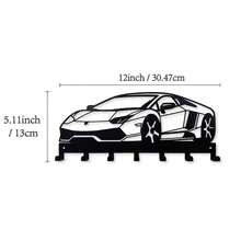 HELLOYOUNG MUYUSEN 1 pieza Llavero de metal con forma de coche de carreras - Llaves del hogar, accesorios pequeños, estante de almacenamiento montado en la pared, decoración de pared, adecuado para decoración del hogar y festiva, adecuado para decoración del hogar moderna - Multicolor - Ver 14