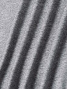 Fashionable Womens Graphic Print T-Shirt - Casual Short Sleeve Crew Neck Top - Lightweight & Breathable For Spring & Summer Wardrobe - Light Grey - View 4