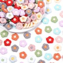 30pcs/Pack Colorful 5-Petal Flower Embroidered Patches, Cotton Thread Hand-Sewn Floral Patches For DIY Clothing, Pants, Socks, Hats And Fabric Decoration & Repair