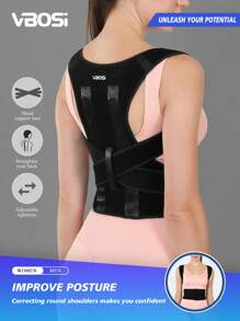 VBOSI (BUY A SIZE UP) Women Men Unisex Adjustable Sporty Back Waist Support Shoulder Brace Posture Corrector