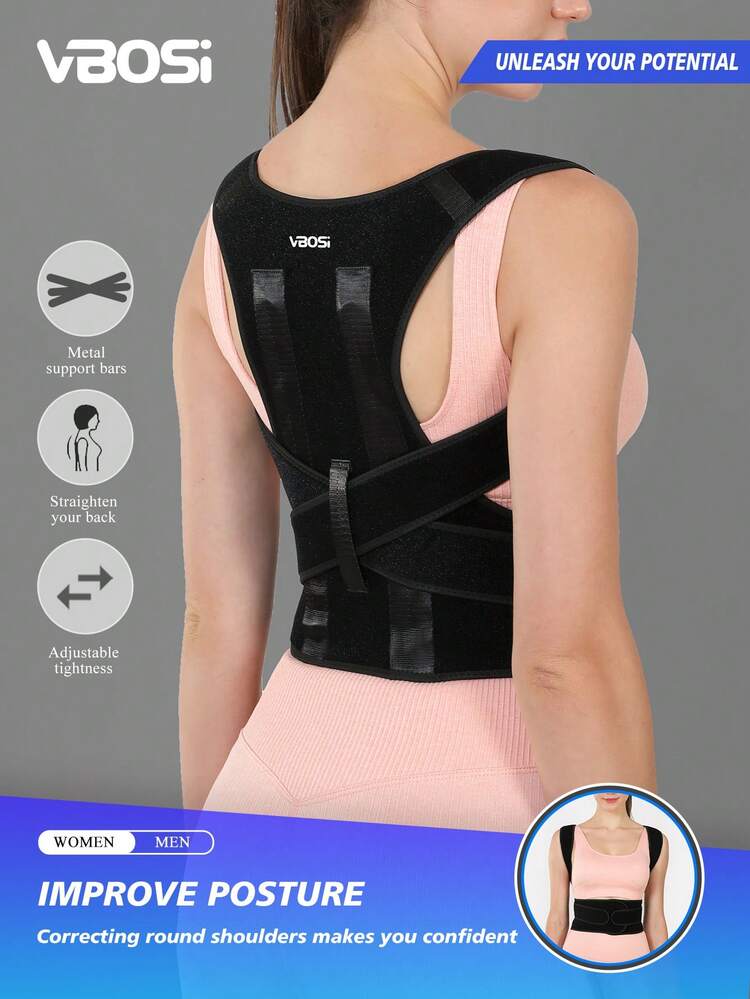 VBOSI (Suggest Sizing Up) Adjustable Unisex Sports Back & Waist Support Posture Corrector