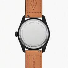 Fossil Fossil Men's Quartz Watch With Black Dial And Olive Leather Strap, Simple And Casual, Fashionable For Daily Dates And Work. LE1136