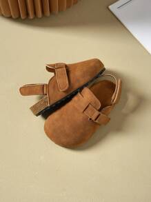 2025年秋季新款儿童平底鞋，圆头经典时尚钩环设计 - 棕色 - 查看 6
