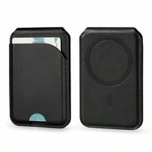 GSOIAX Magnetic Phone Wallet For IPhone 16/15/14/13/12 Pro/Max - MagSafe Compatible RFID Leather Card Holder Stick On Case, Strong Secure Attachment - 黑色 - 查看 7