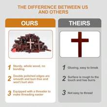 72 Pcs Mini Wooden Crosses Bulk Pack For Crafts Easter And Christmas Gifts