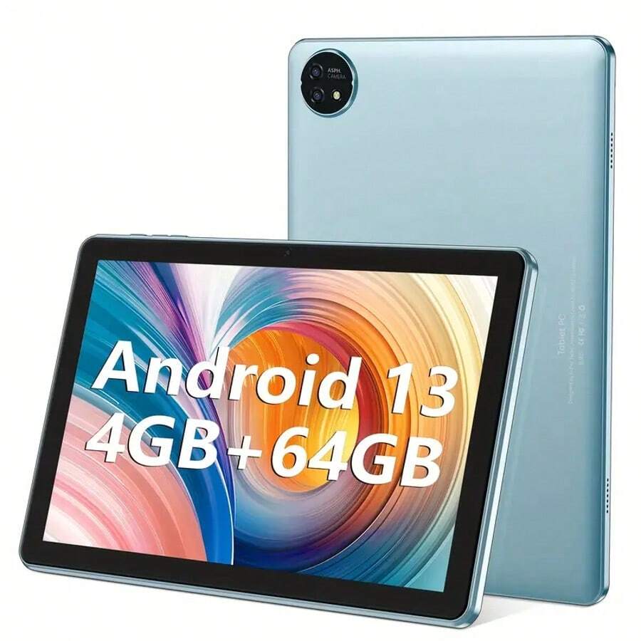 Tablet 10 Inch Android Tablets, Android 13 Tablet, 6(2+4)GB RAM Quad Core Processor 32GB Storage Tablet Computer, GPS, FM, GMS Certification, IPS HD Screen, 6000mAh Long Battery Life - Màu xanh lam - Xem 1