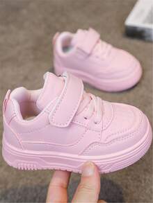 1 pereche de pantofi sport pentru copii, la modă, confortabili, cu fund moale, respirabili, casual, versatil, din PU, design pentru băieți și fete, antiderapanți, impermeabili, Preppy, cu fund plat, potriviți pentru toate anotimpurile