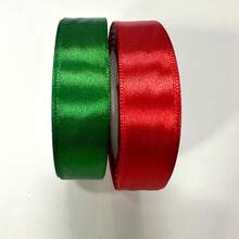 2 piezas Conjunto de cintas navideñas, burdeos y verde oscuro, materiales para hacer flores de rosa para decoración navideña DIY, decoración de bodas, adecuado para manualidades DIY, envoltura de regalos, decoración de bodas - Cinta de lazo hecha a mano para empaquetado, exhibición y empaquetado de joyería, elaboración de cuentas y joyería, cinta decorativa para fiestas navideñas, cinta de satén para empaquetar pasteles, cinta decorativa para respaldos de sillas