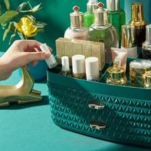 European-Style Diamond-Shaped Cosmetic Storage Box Dresser Skin Care Lipstick Storage Box Drawer Type Multi-Layer Makeup Box - Green - View 9