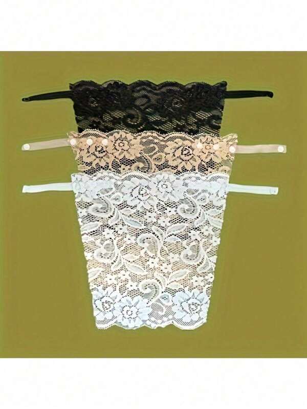 3 Stück/1 Stück elegante Blumen Anti-Glanz BH-Einlagen - modische & bequeme Lingerie Verstärker, gestricktes Spitzen-Polster für Damen, zufällige Farbe, Sommer