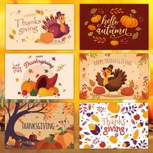 Thanksgiving Greeting Cards, Creative Ideas, Gratitude, Blessings, Message Cards, Holiday Cards, Including Envelopes, Halloween Greeting Cards, Thanksgiving Greeting Cards, 6pcs
