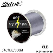 Chelesh 1093yds, 546yds Nylon Monofilament Line, High Strength, Abrasion Resistant, Transparent, Gray, Burgundy 3 Colors Available, 6LB-38LB Strength Options, Smooth Fishing Line, Handmade DIY Beading Thread