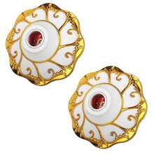 CILIA 1/2/4pcs,Lamp Bulb Socket, E26/E27 ,Screw Light Shade,Textured Roundness Petal Embossed Ceiling Bulb Fixing Holder, For Home