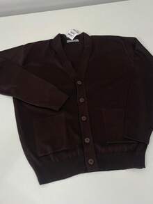 Men's Autumn/Winter Knitted Cardigan Regular Fit Button Front Pocket - Coffee Brown - View 2