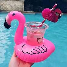 6 件/2 件/1 件充气饮料杯架、手机支架、泳池漂浮杯垫、派对水上漂浮杯架、沙滩饮料充气杯架、泳池派对多功能支架、旅行摄影 - 粉色 - 查看 2