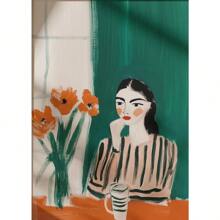 1 buc Pictură de artă portret Copertă Serie Temă Canvas Imprimare Modă Pop Artă de perete Postere Culori Mural Studio Decor Acasă Fără cadru